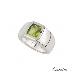 Cartier 18k White Gold Peridot La Dona Ring